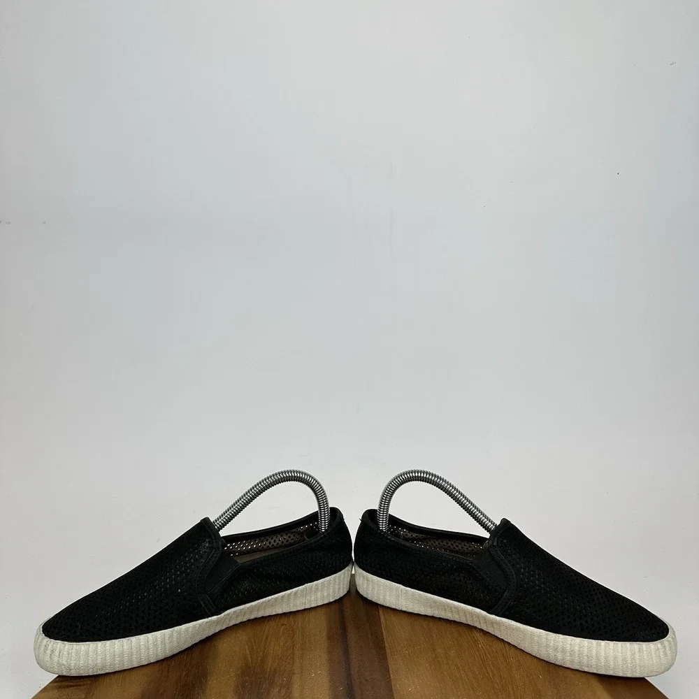 Womens Frye‎ Camille Black Perforated Leather Casual Comfort Sneakers Size 6.5 M